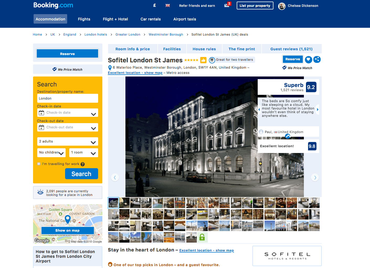 Sofitel St James Booking.com