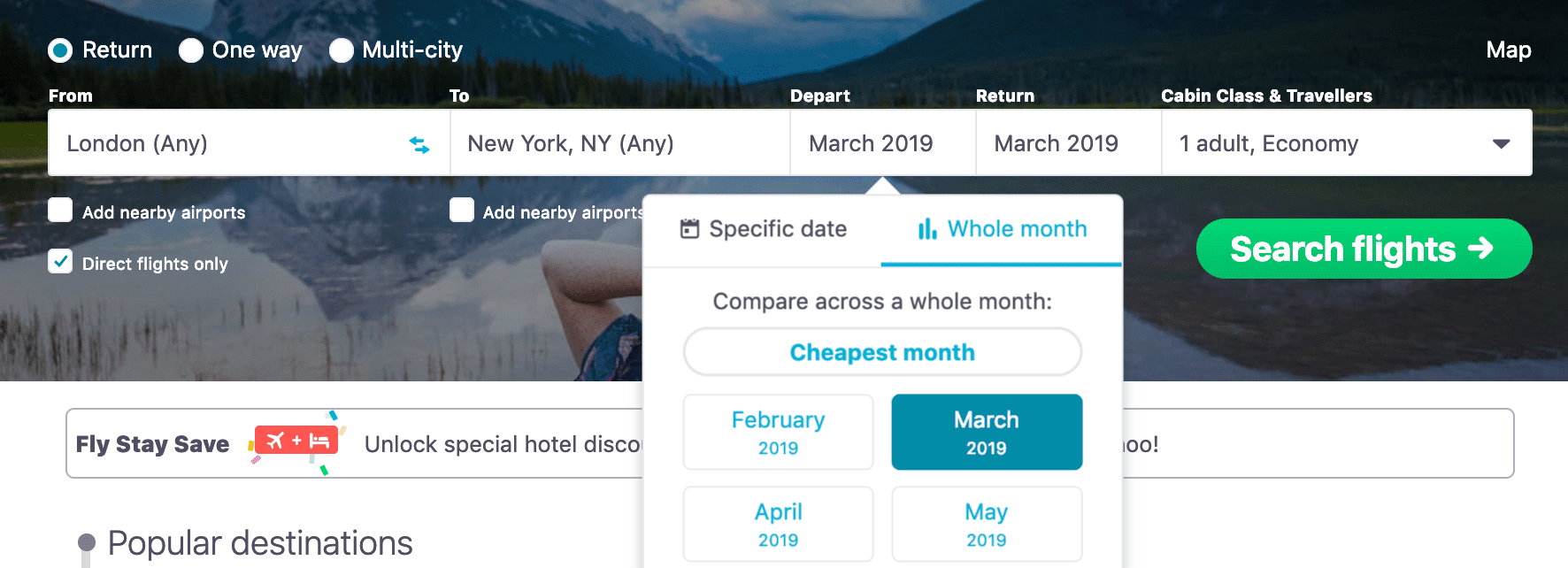 Skyscanner Destination