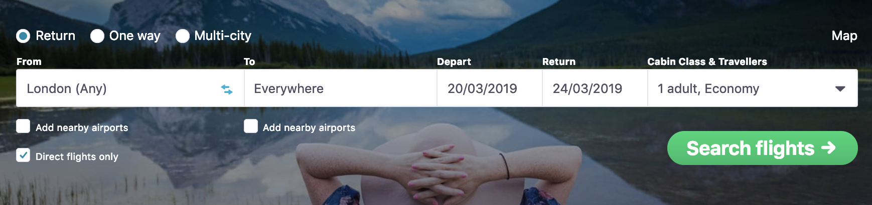Skyscanner flex dest